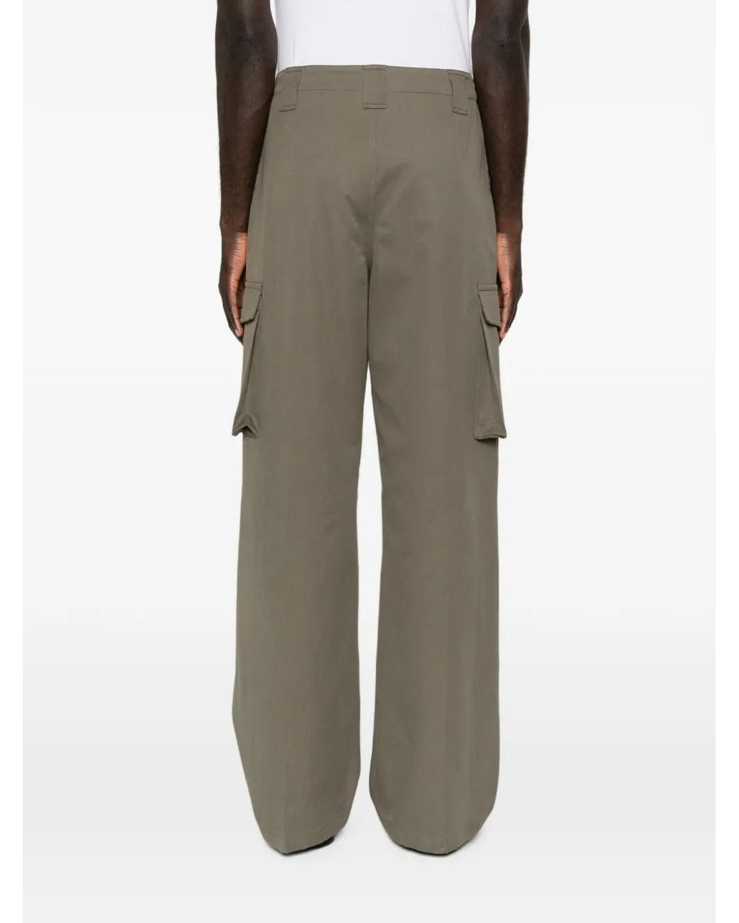 Rier Gray Belt-Loop Cargo Pants for men