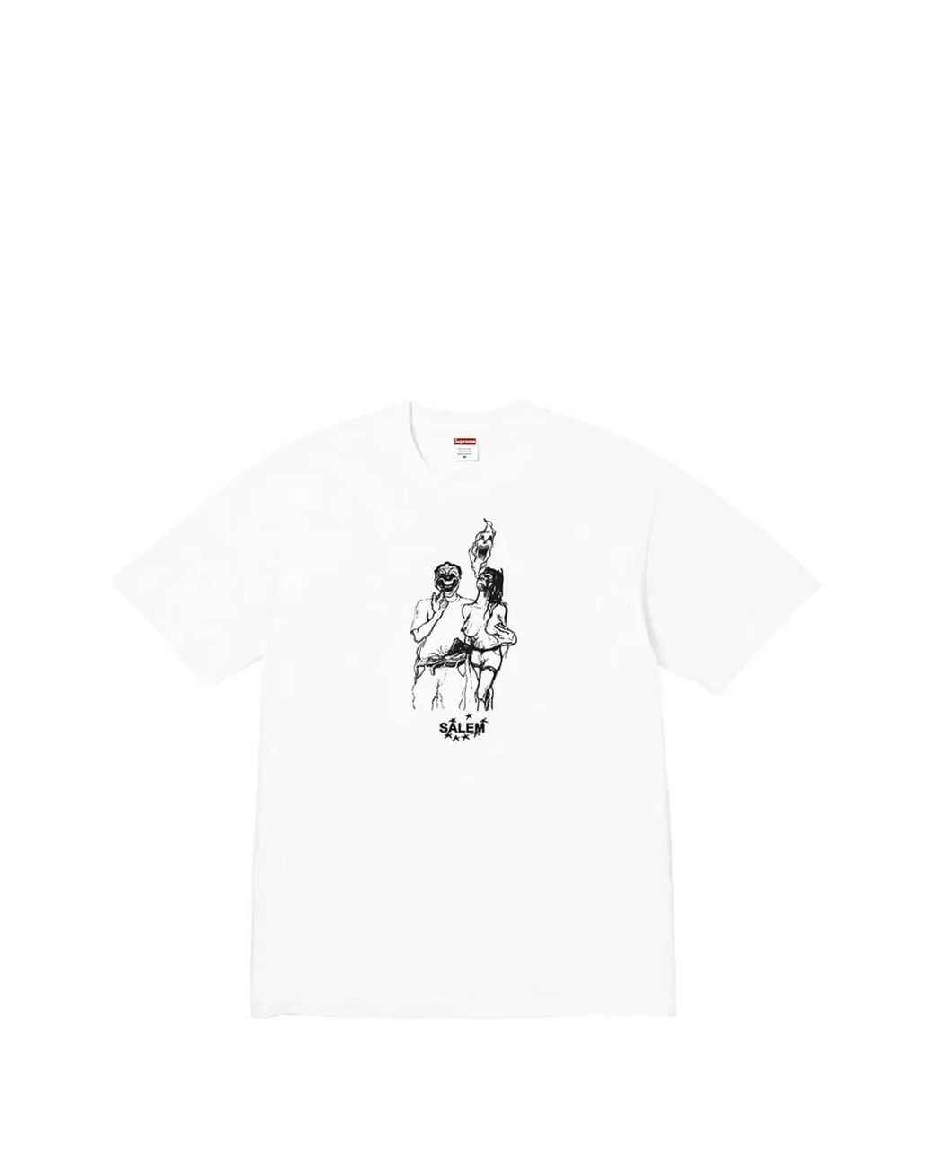 Supreme White Salem Graphic-Print T-Shirt for men
