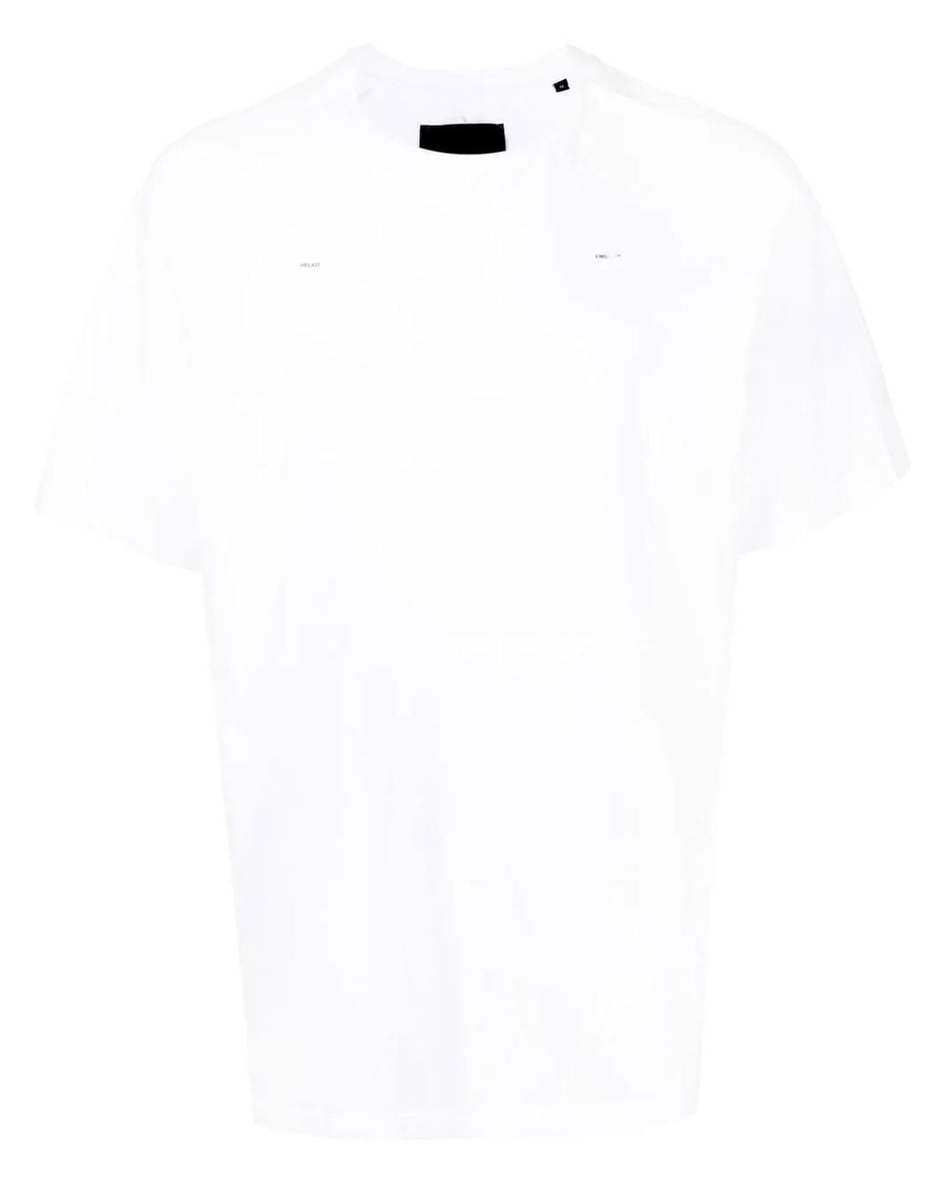 HELIOT EMIL White Logo-Print Detail T-Shirt for men