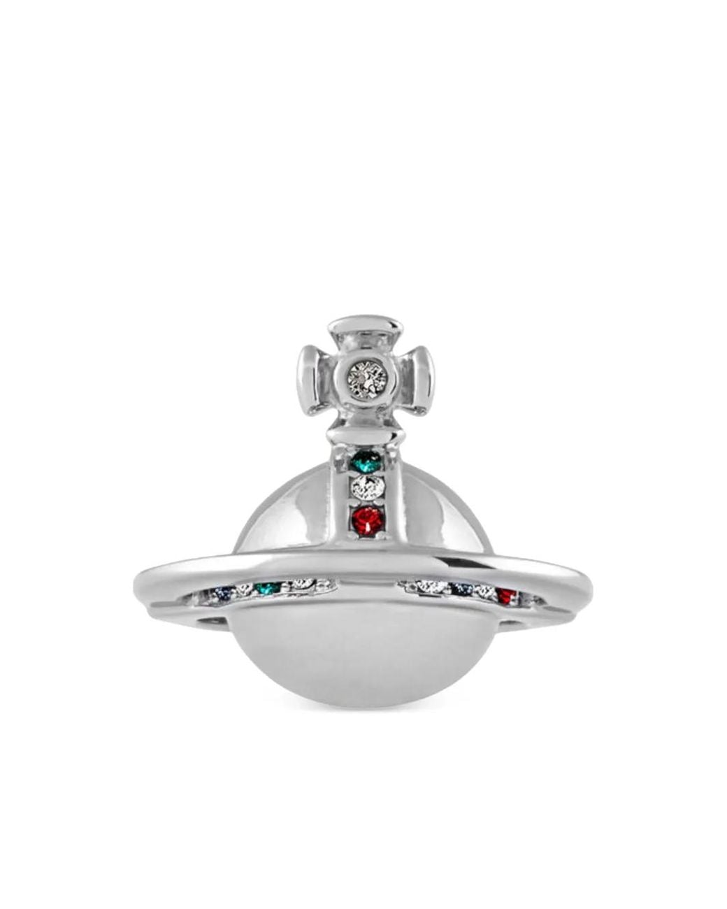 Vivienne Westwood White Solid Orb Ring