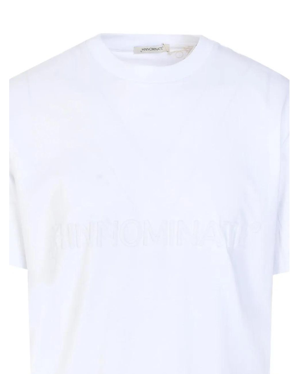 hinnominate White Embossed T-Shirt for men