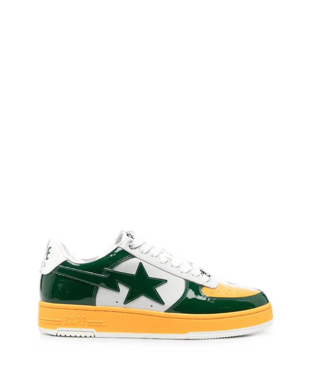 A Bathing Ape Green Bape Sta Sneakers for men
