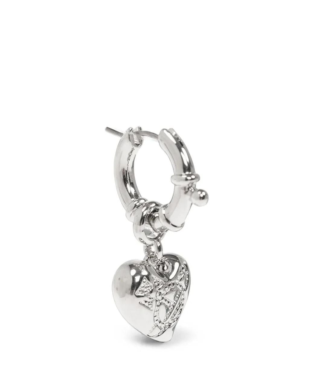 Vivienne Westwood White Della Mismatched Hoop Earrings