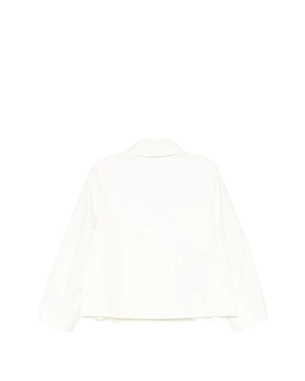Forme D'expression White Side-Vent Caban Jacket