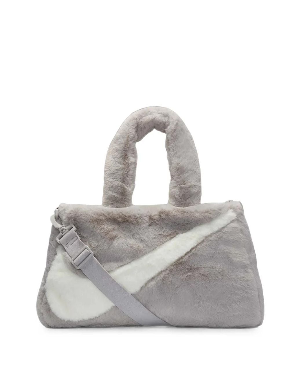 Nike Gray Faux-Fur Sports Tote Bag for men