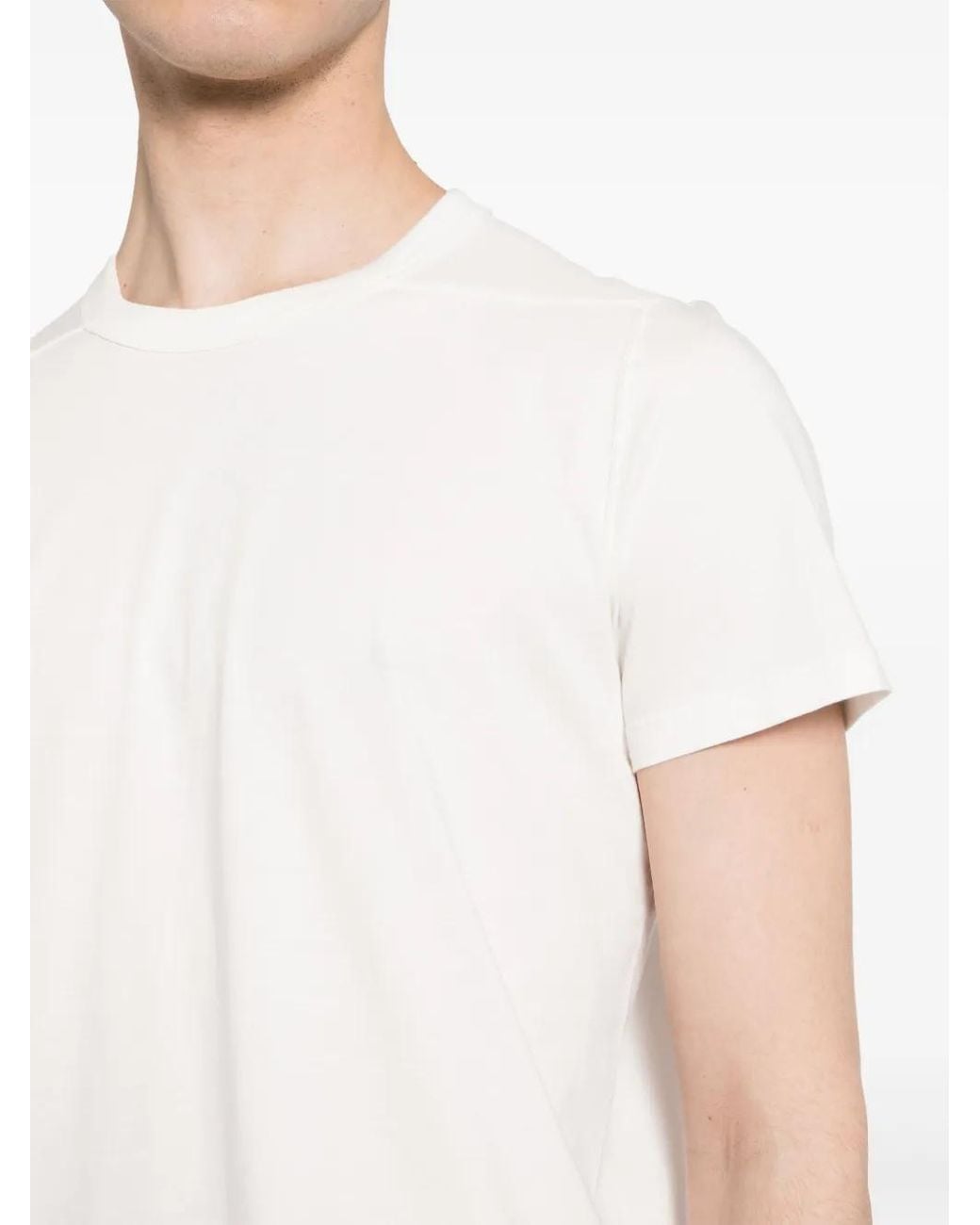 Rick Owens White Level Short-Sleeve Cotton T-Shirt for men