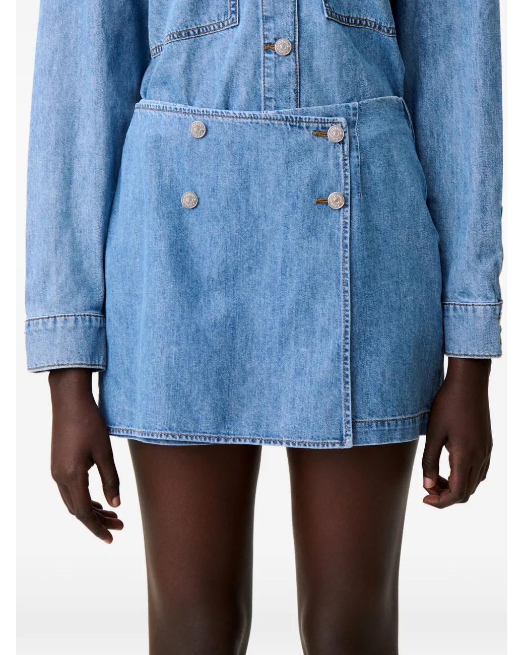 Claudie Pierlot Blue Denim Skirt