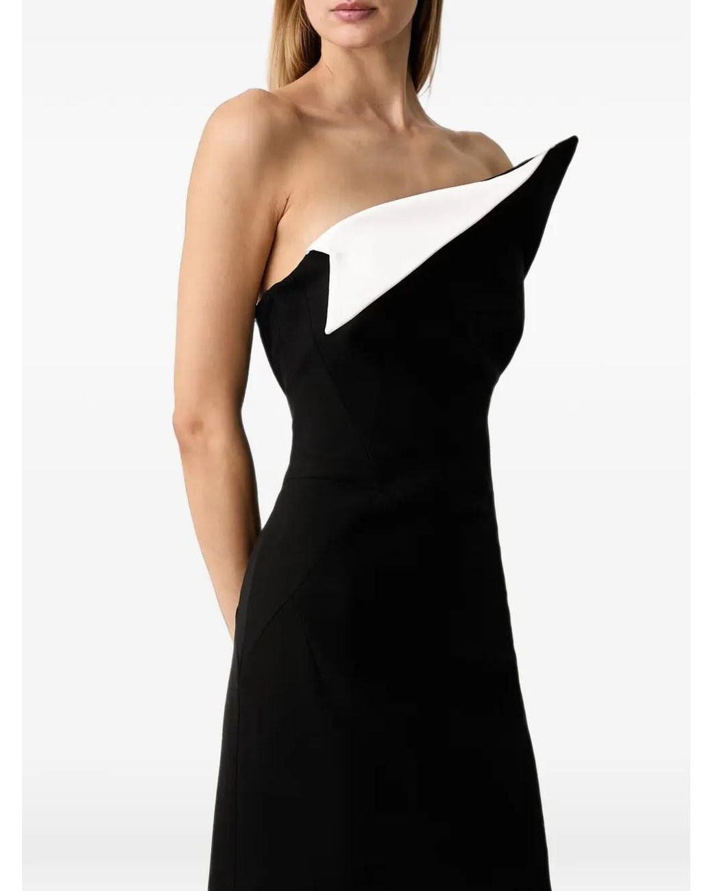 Karl Lagerfeld Black Kl Studio Asymmetric Dress