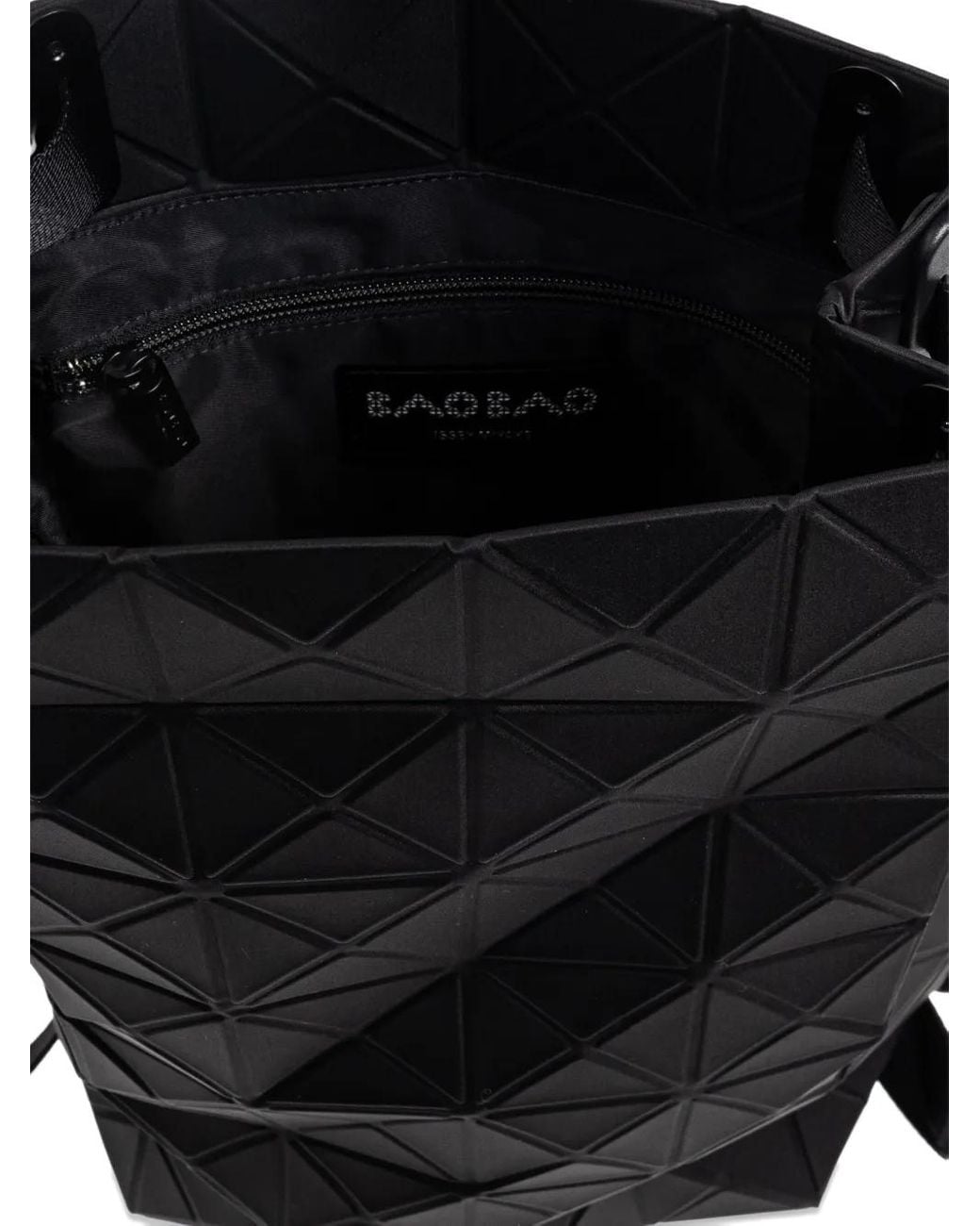 Issey Miyake Black Geometric-Pattern Backpack