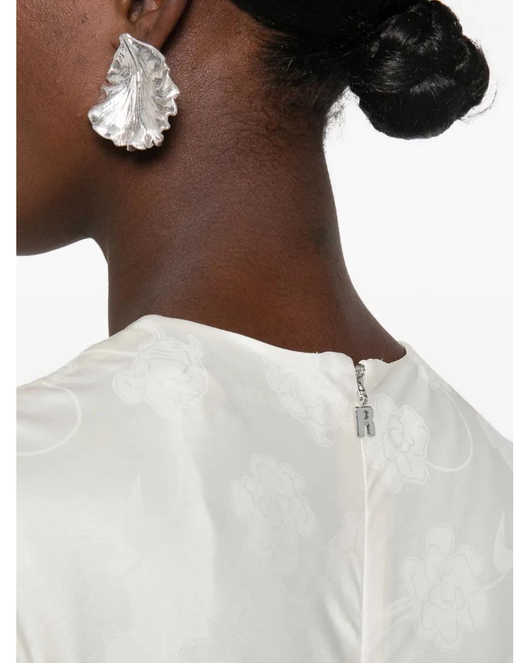 ROTATE BIRGER CHRISTENSEN White Robe Ls Biascut En Blanc