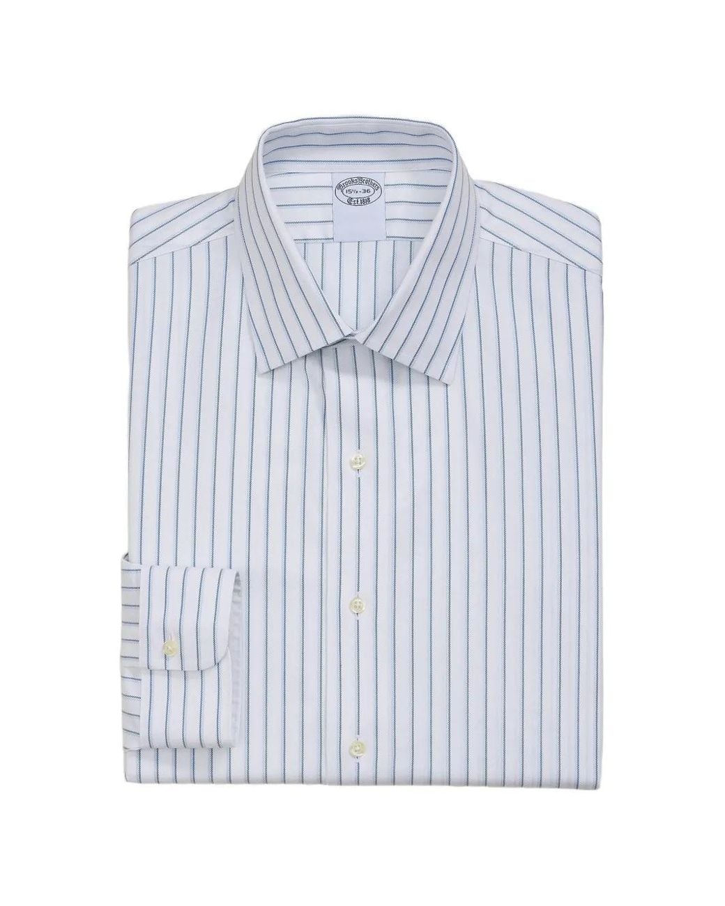 Brooks Brothers Blue Ainsley Collar Striped Shirt for men