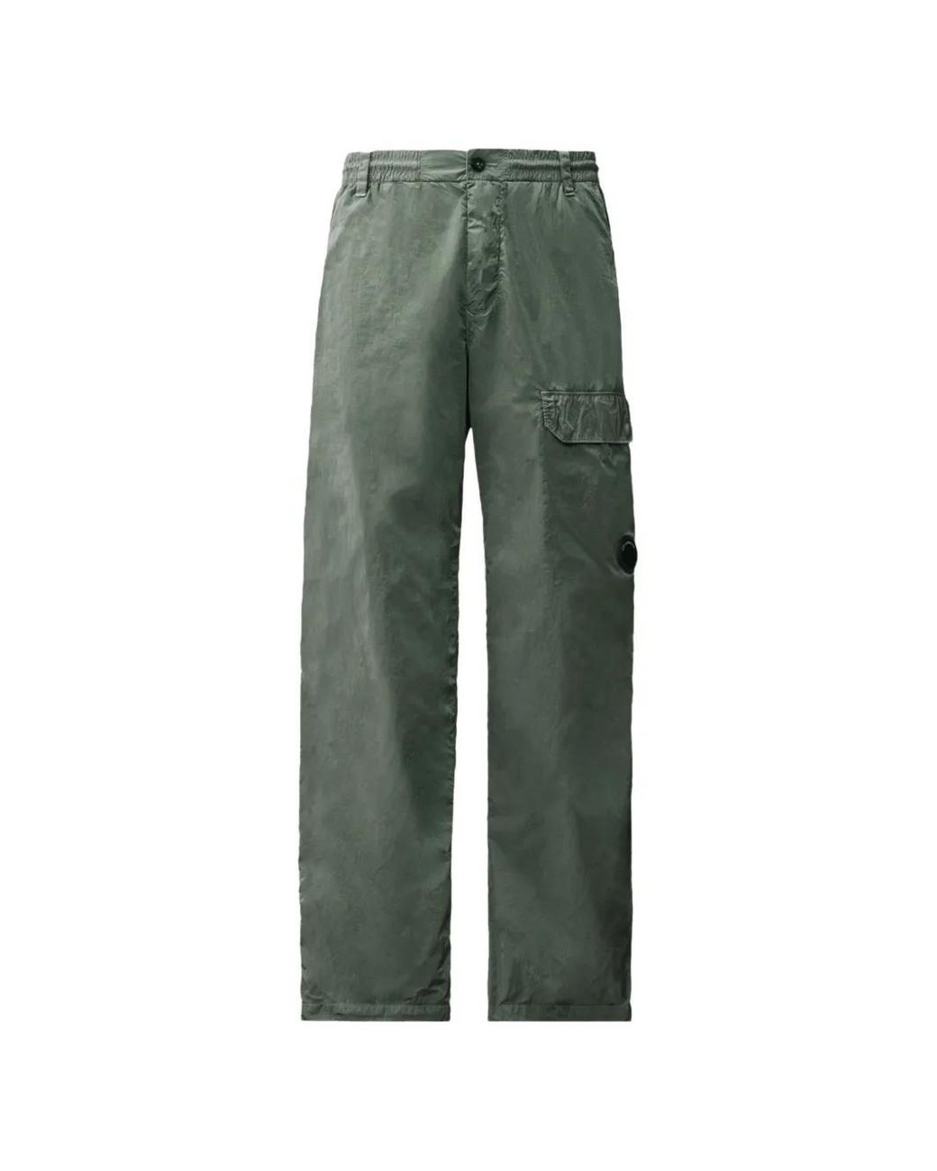 C P Company Green Lens-Detail Cargo Pants for men