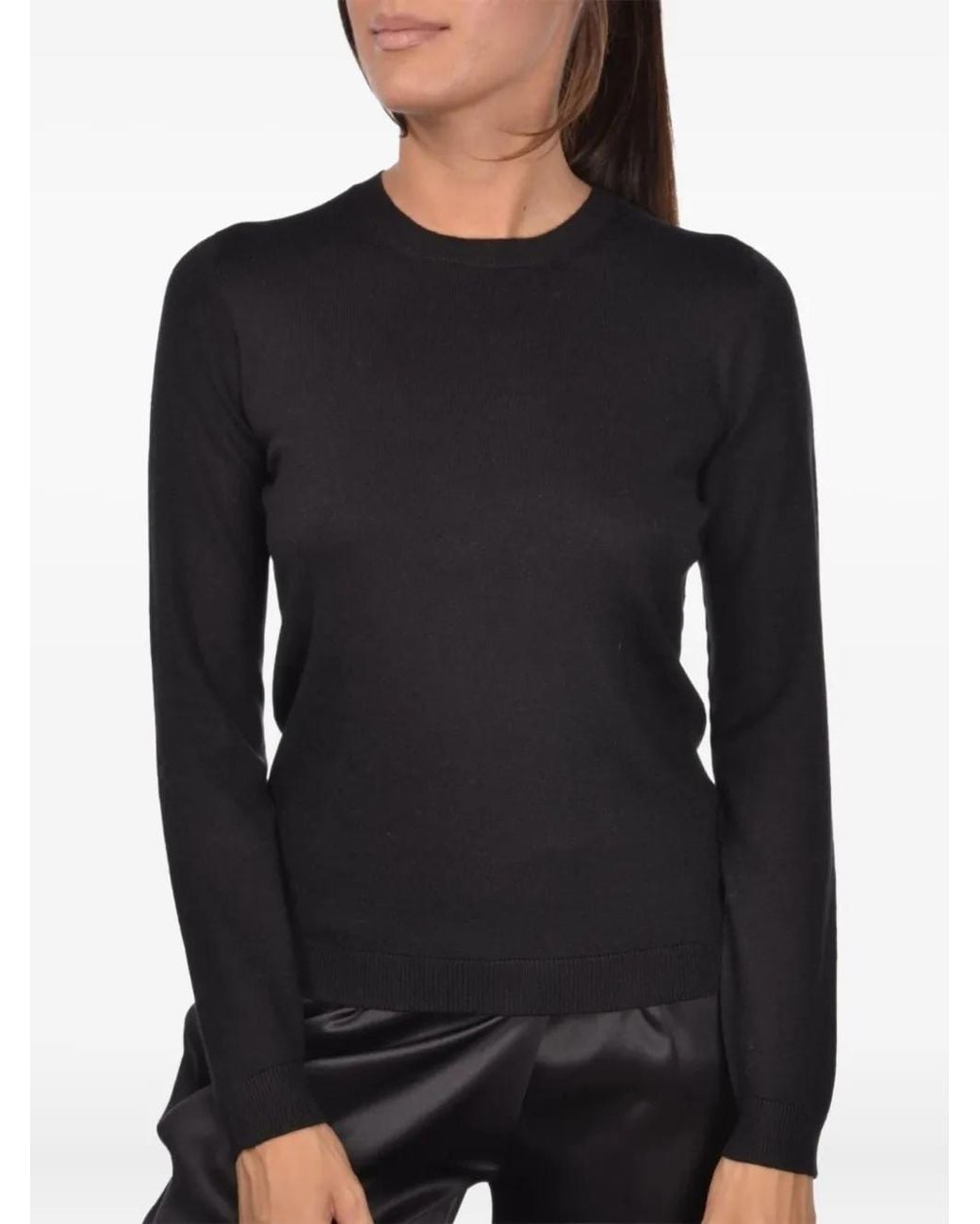 Gran Sasso Black Crewneck Knitwear