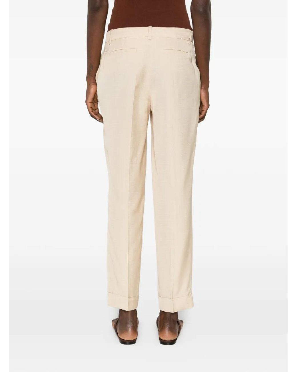 P.A.R.O.S.H. Natural Buttoned Trousers