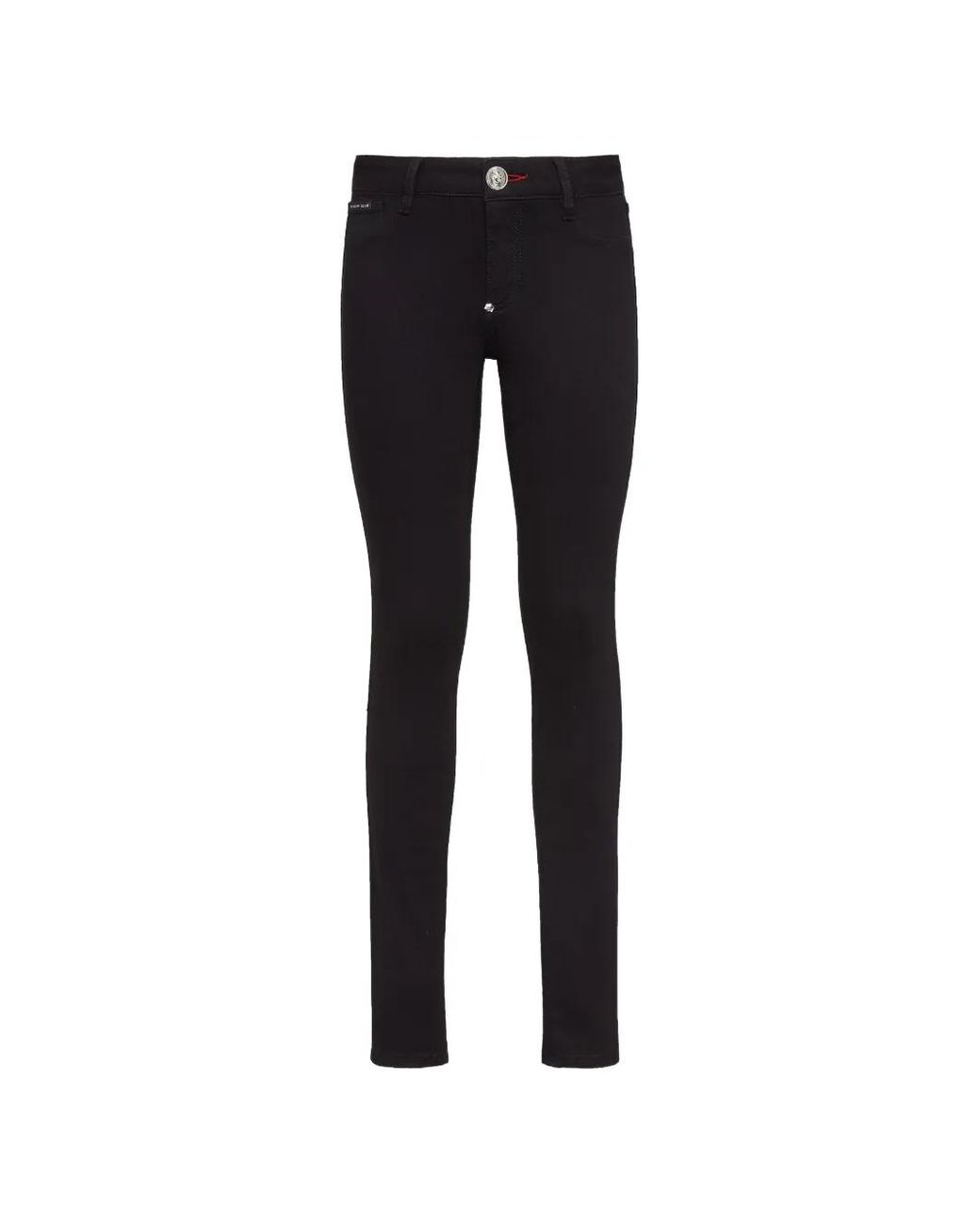 Philipp Plein Black Angel Wing-Embroidered Jeggings