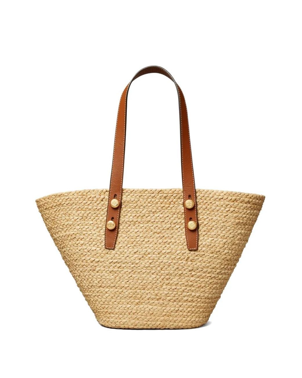 Tory Burch Natural Small Romy Basket Tote Bag