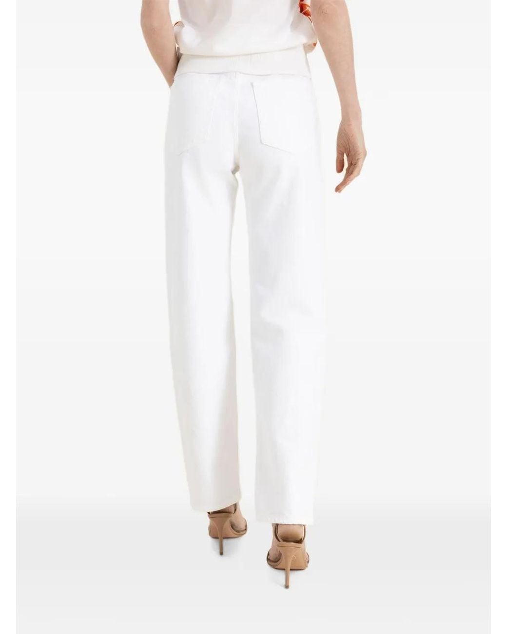 Veronica Beard White Jean Ample