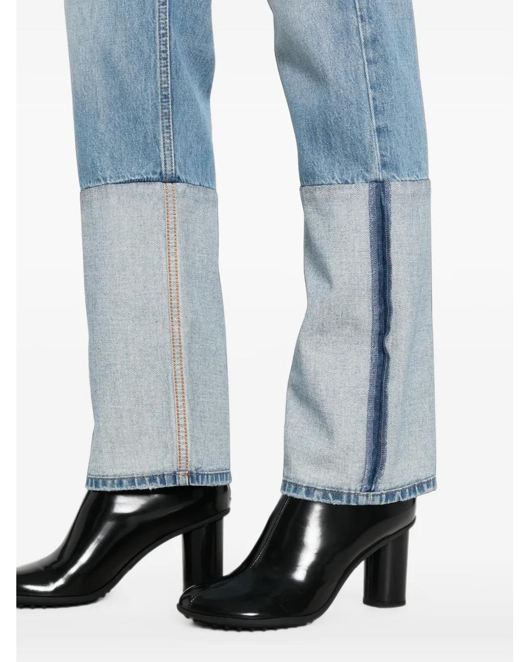 MM6 by Maison Margiela Blue Patchwork Jeans
