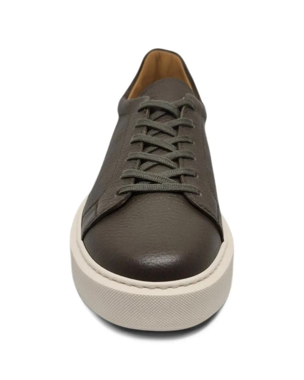 Henderson Green Leone Pebbled Leather Sneakers for men