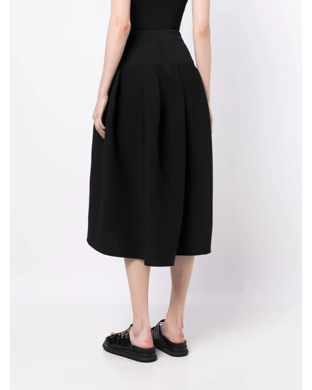 CFCL Black Pottery High-Waisted Full Skirt