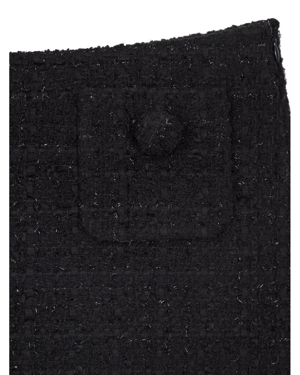 Marc Jacobs Tweed Mini-Rok in het Black