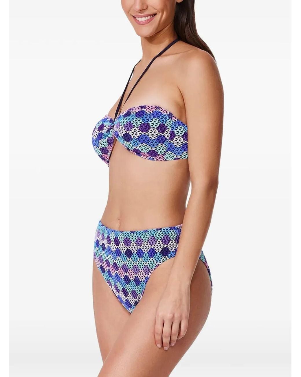 Gottex Blue Crochet-Knit Bikini Bottoms