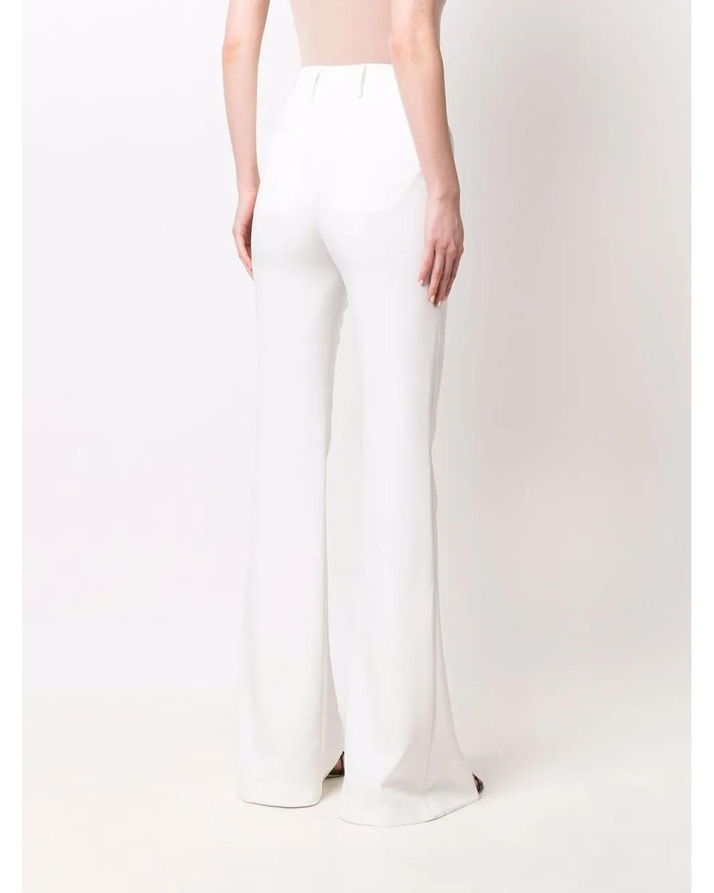Philipp Plein White Cady High-Waist Trousers