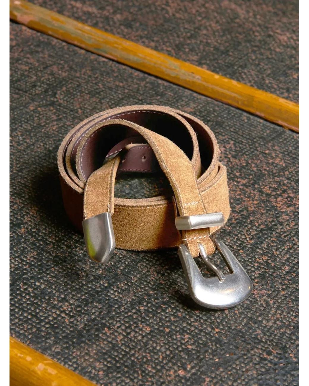 Fortela White Perforated Detailing Belt for men