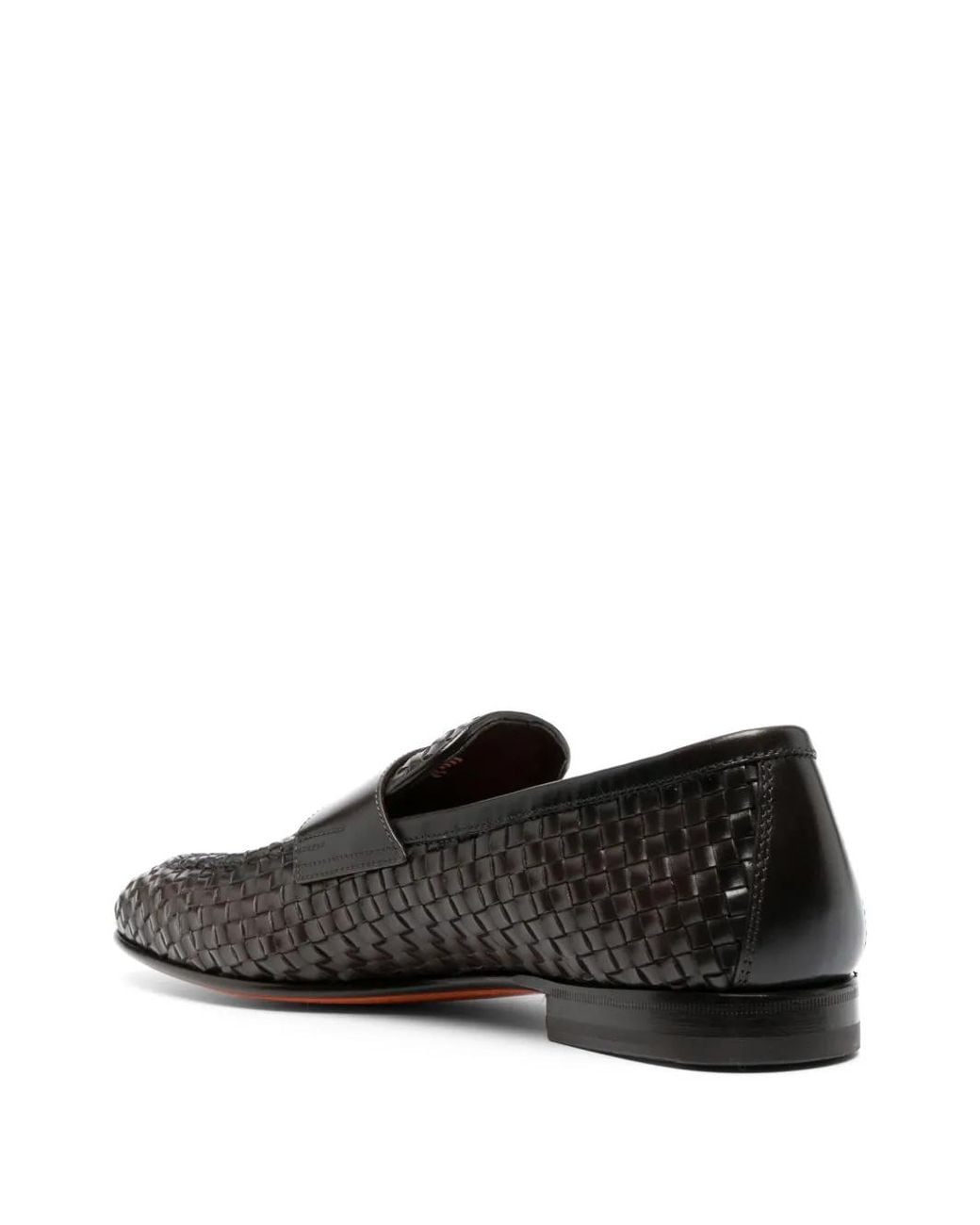 Santoni Loafer Mit Webmuster in Black für Herren
