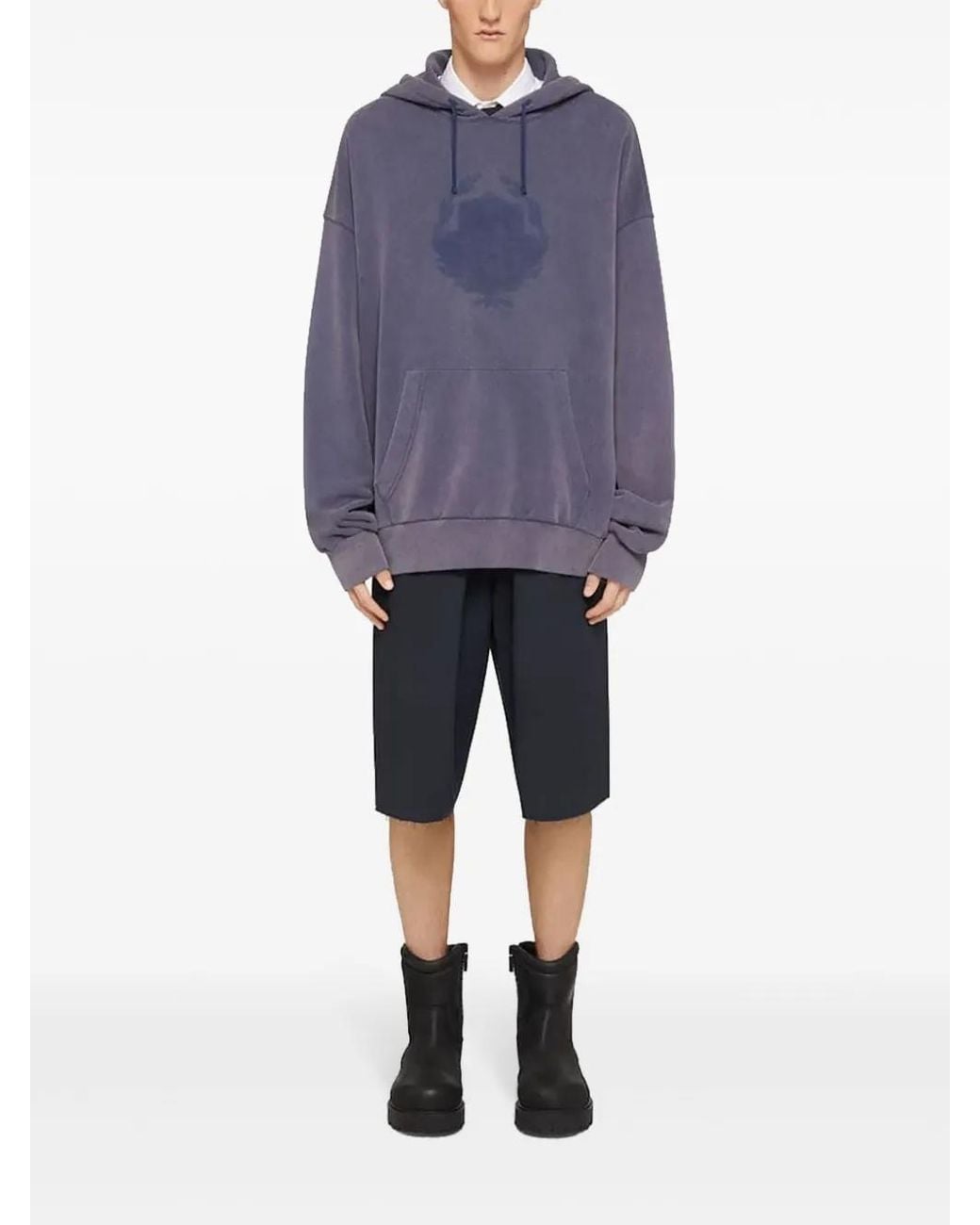Givenchy Blue Shadow Oversized Hoodie for men