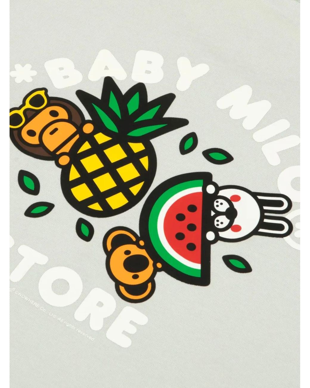 *BABY MILO® STORE BY *A BATHING APE® Gray Baby Milo Graphic-Print Cotton T-Shirt
