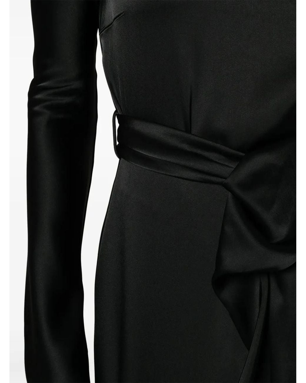 Nanushka Black Charon Twisted Satin Dress