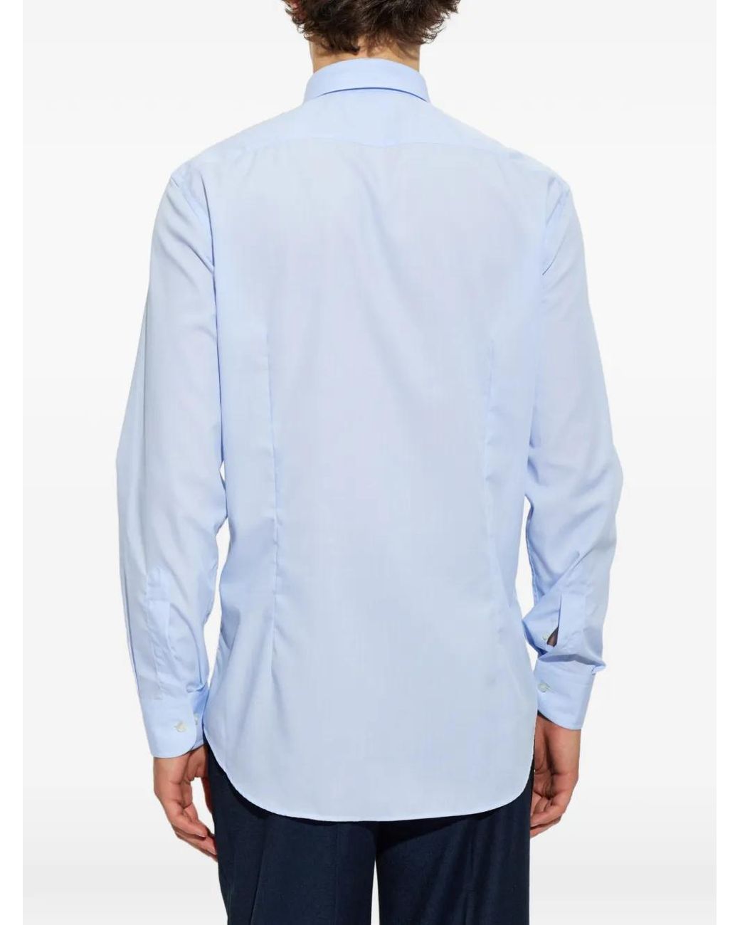 Etro Blue Chemise À Logo Brodé for men