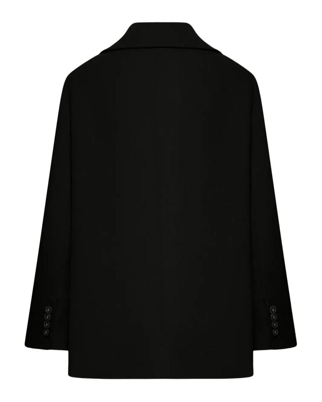 Max Mara Black Double-Breasted Wool Jacket