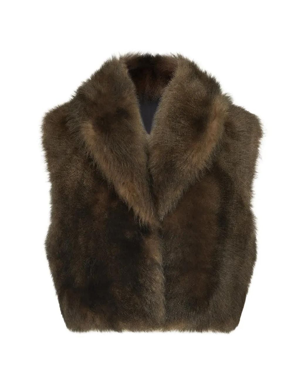 Brunello Cucinelli Brown Soft Shearling Vest