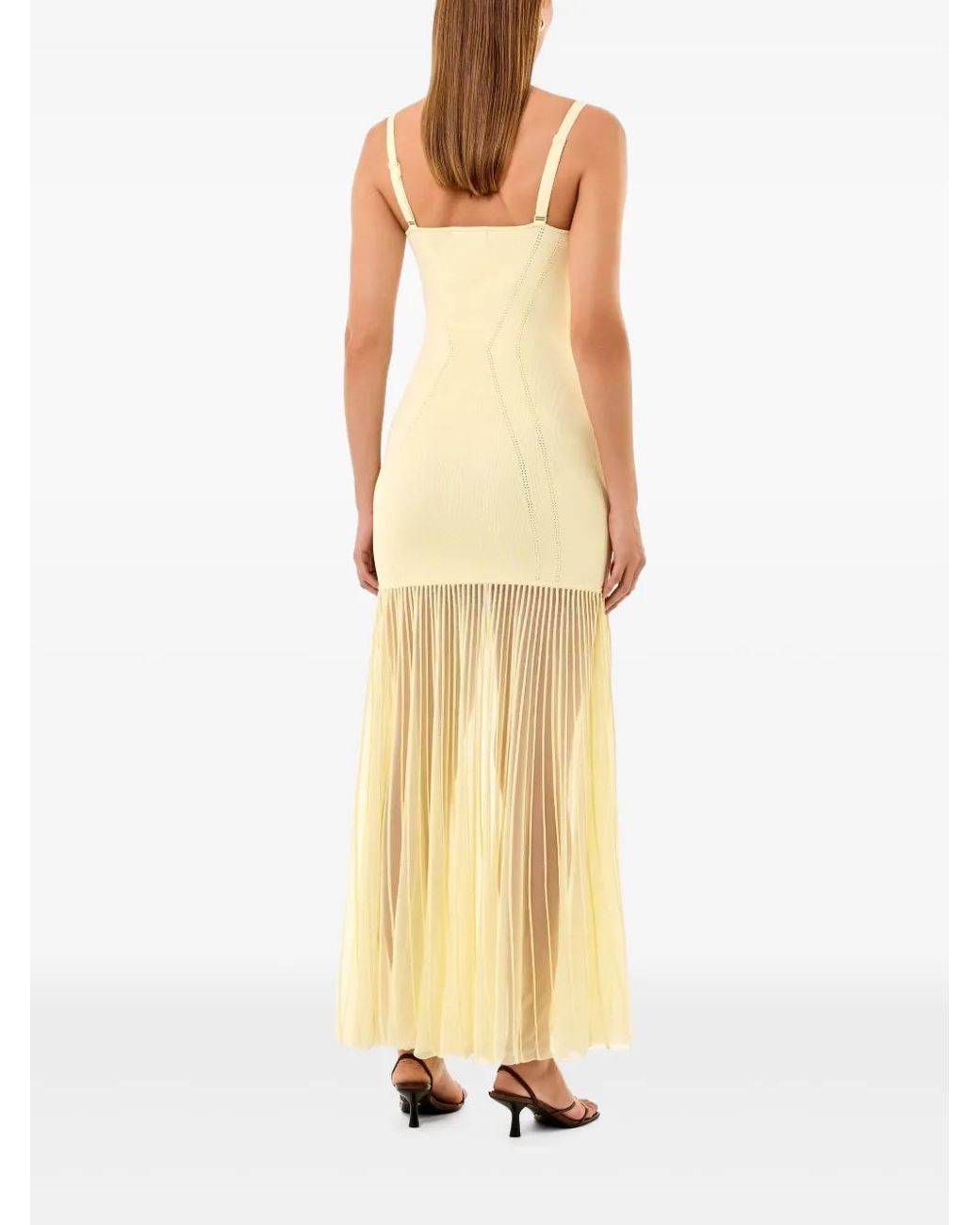 Nicholas Yellow Lyra Midi Dress