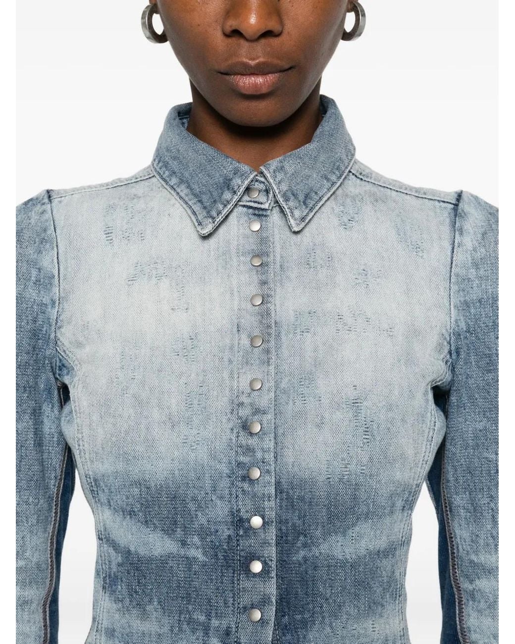 Camisa Con Botones DIESEL de color Blue