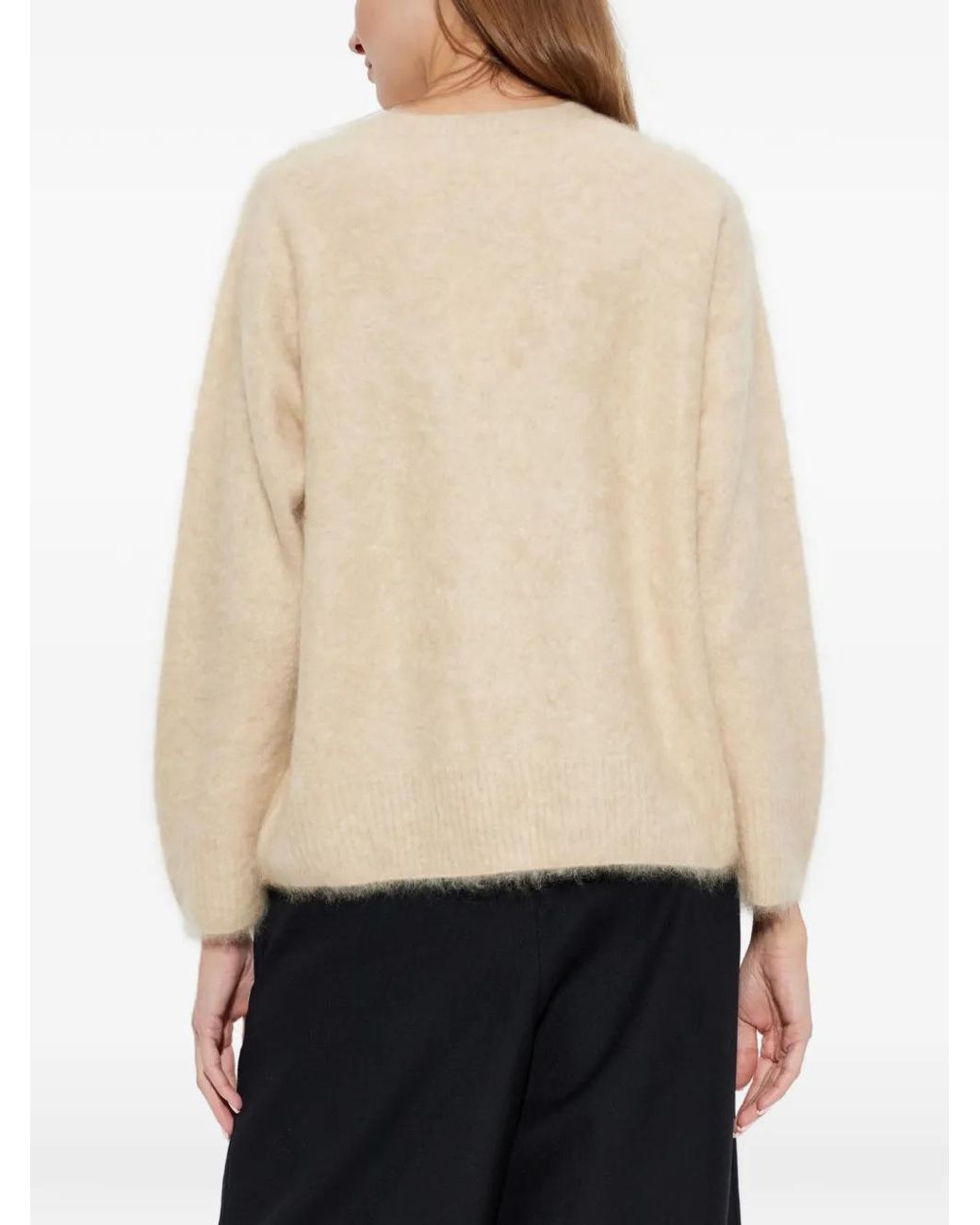Forte_forte Natural Fine-Knit Cashmere Sweater
