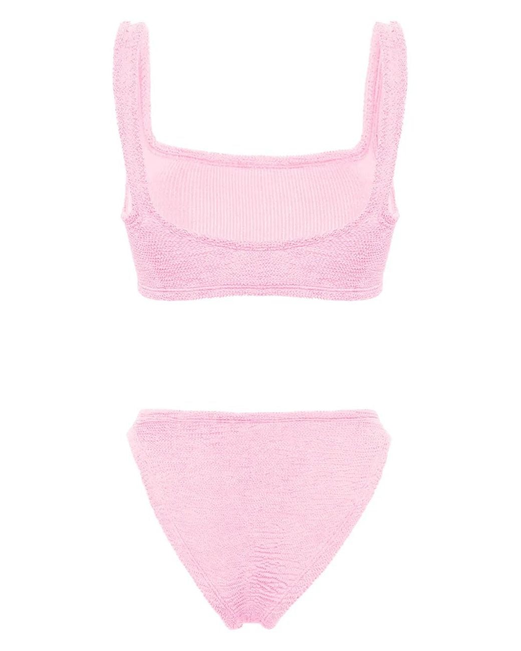 Hunza G Pink Xandra Crinkle Bikini