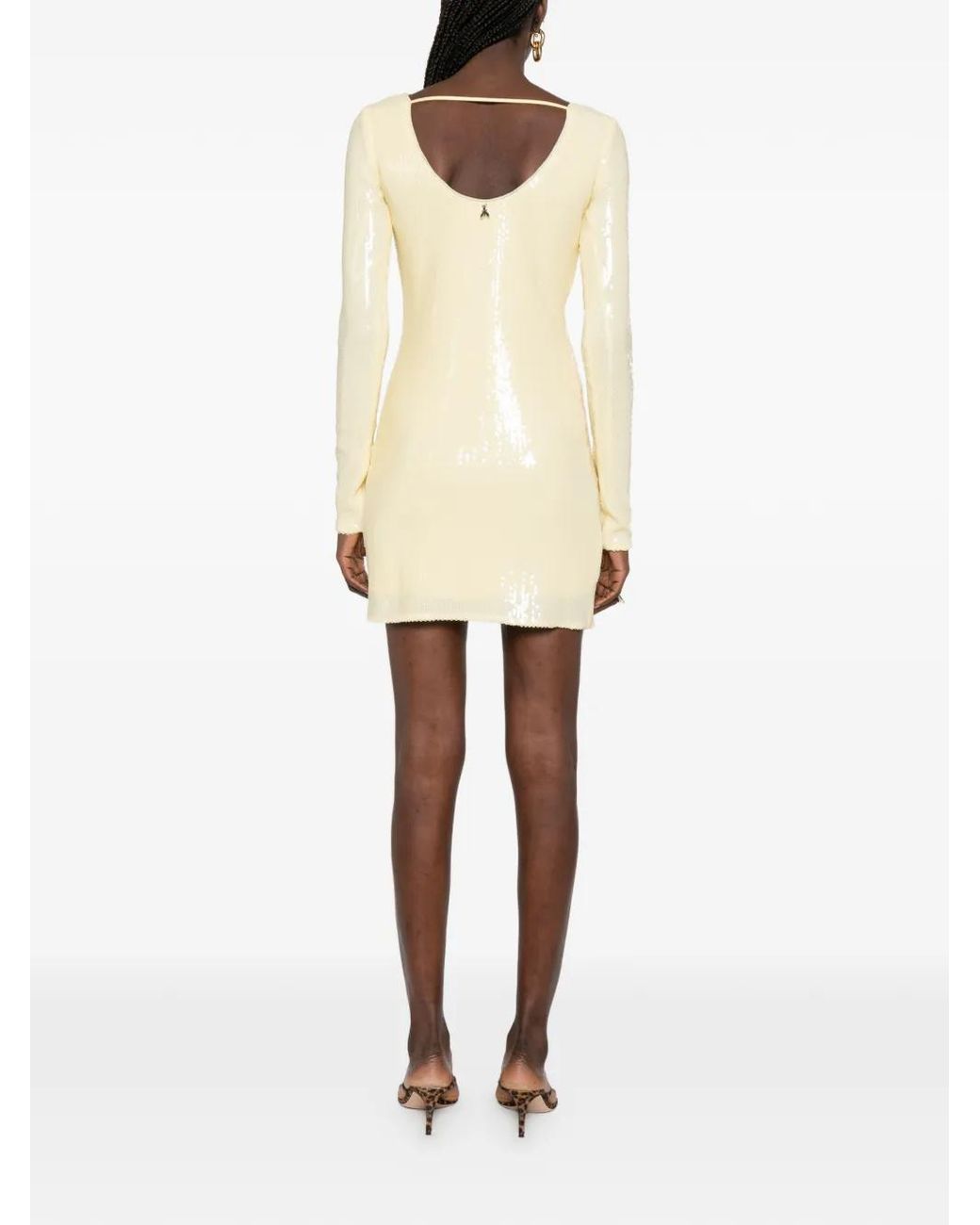 Patrizia Pepe Natural Sequin Mini Dress