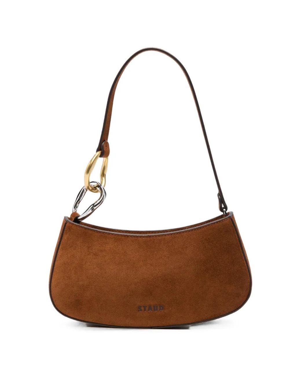 Staud Brown Ollie Suede Shoulder Bag