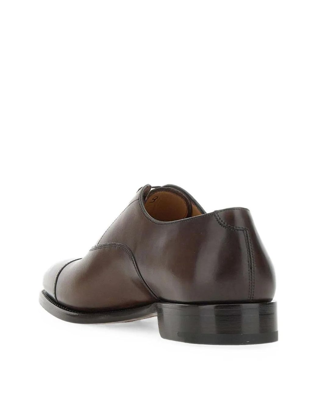 Duca Degli Abruzzi Brown Leather Oxford Shoes for men