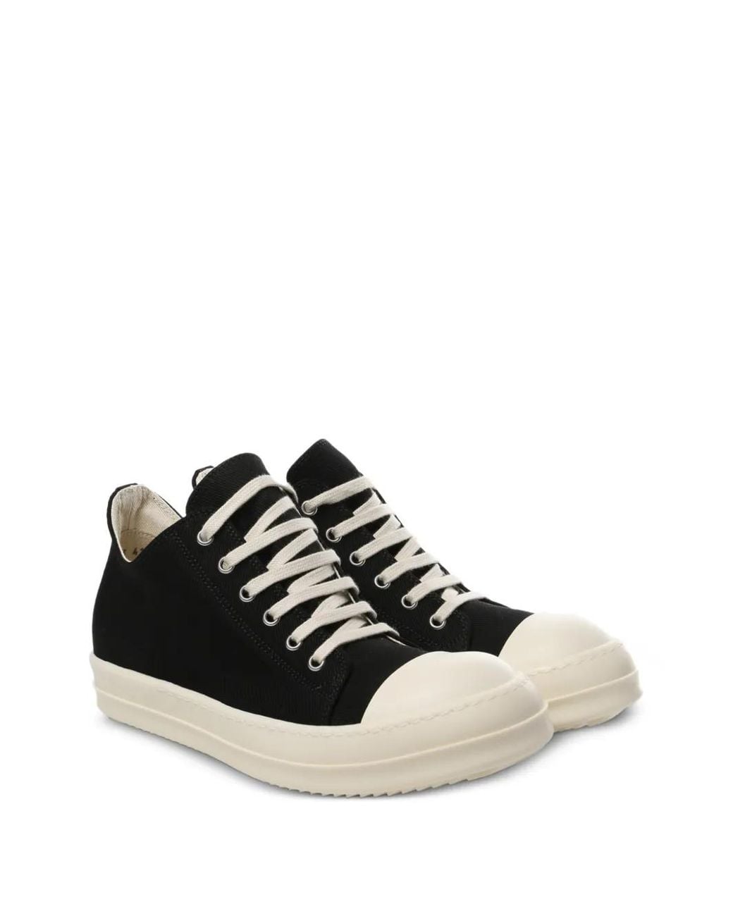 Rick Owens Black Lace-Up Fastening Sneakers for men