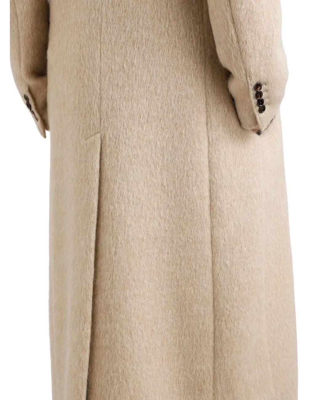 Dolce & Gabbana Natural Peak-Lapel Double-Breasted Coat for men
