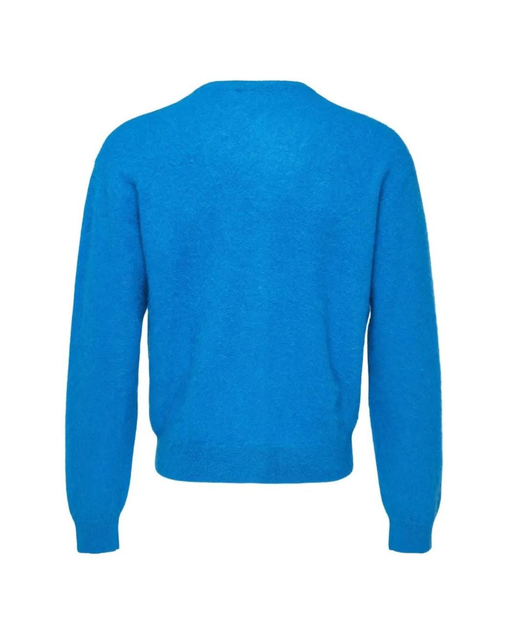 Auralee Blue Cardigan En Alpaga Brossé for men