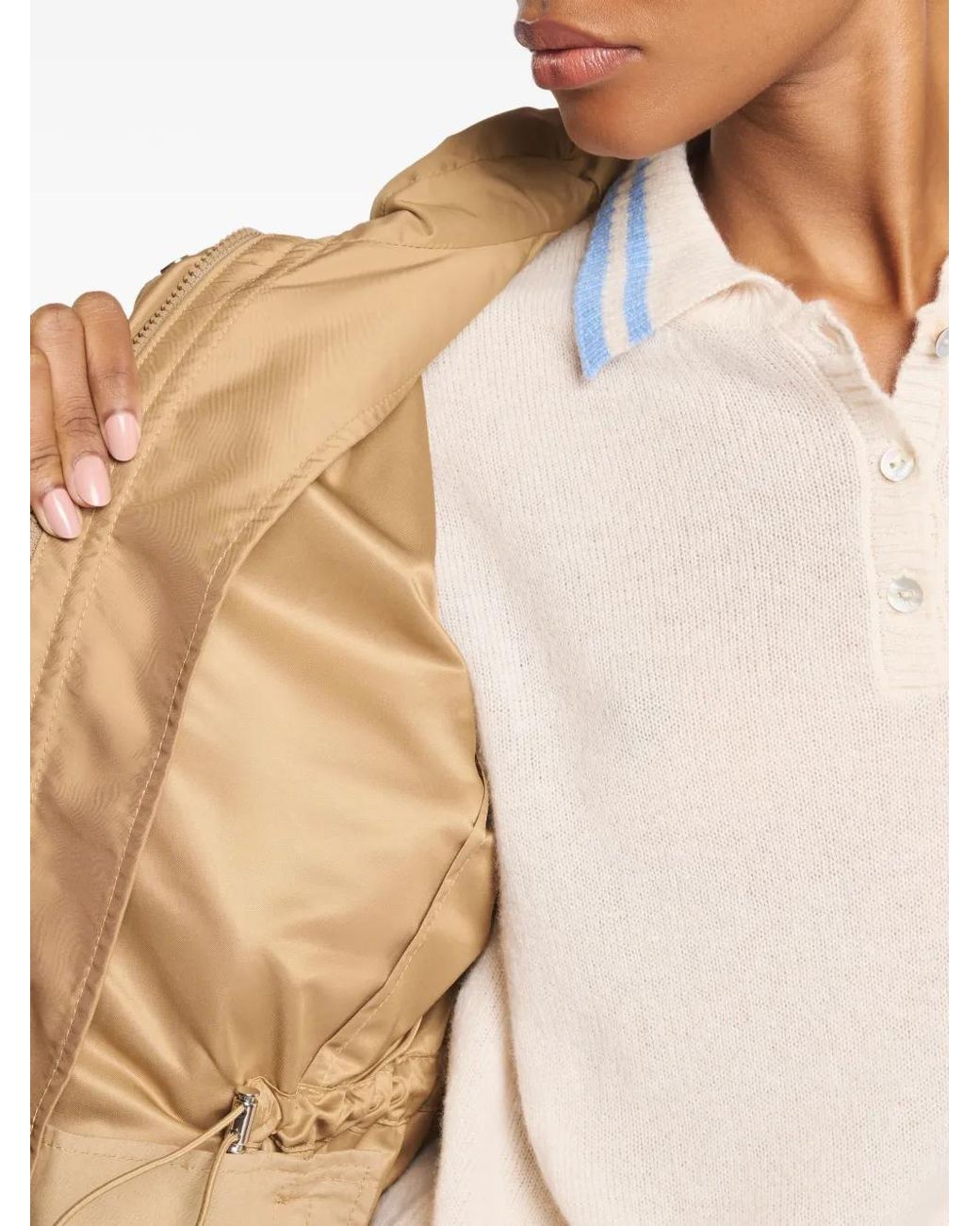Fay Natural Zipped Parka Coat