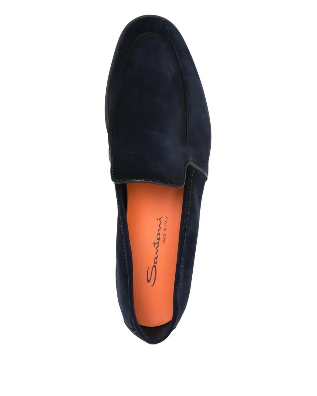 Santoni Blue Suede Loafers for men