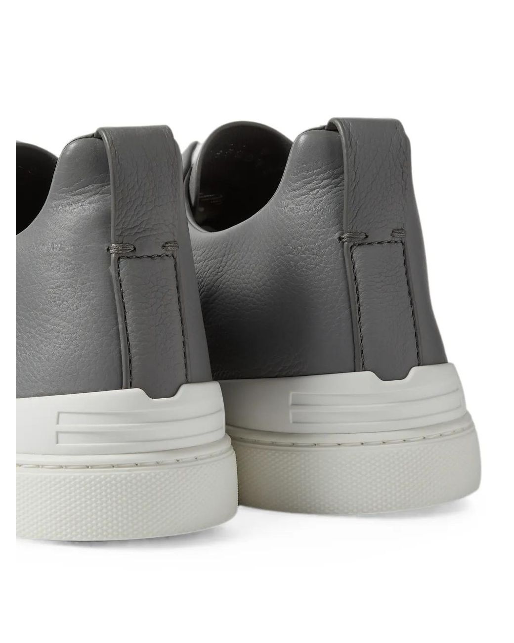Zegna Gray Mélange Triple Stitch Secondskin Sneakers for men