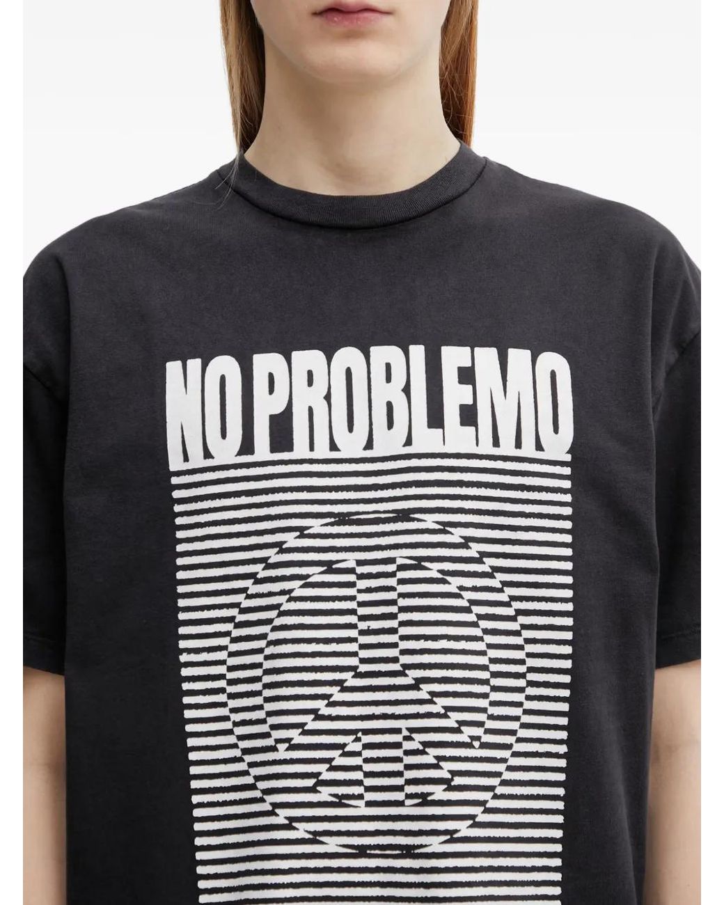 No Problemo Black Cnd Wave Regular Fit T-Shirt
