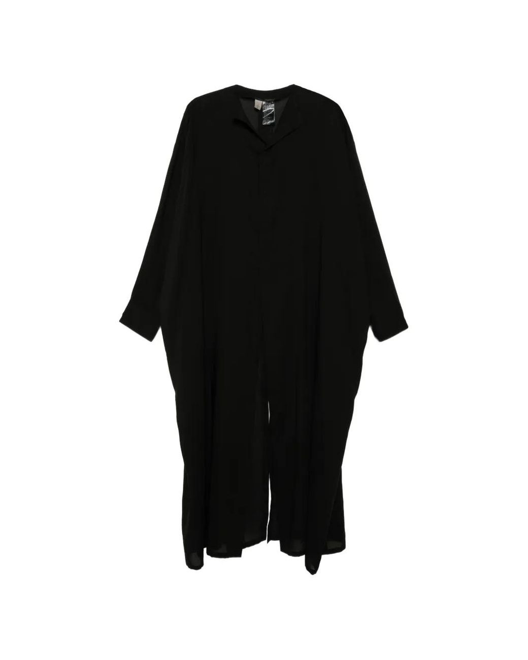 Yohji Yamamoto Black Sheering-Effect Shirt